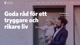 Goda råd för ett tryggare liv - text i bilden med en man med barn i famn i bilden