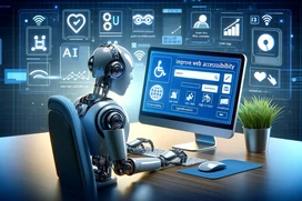 robot framför dator