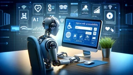 robot framför dator