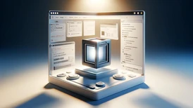 Futuristic image of using Blazor in Optimizely CMS
