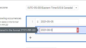 Example of string list validation