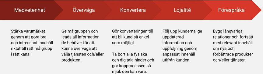 Schematisk bild &ouml;ver kundresan