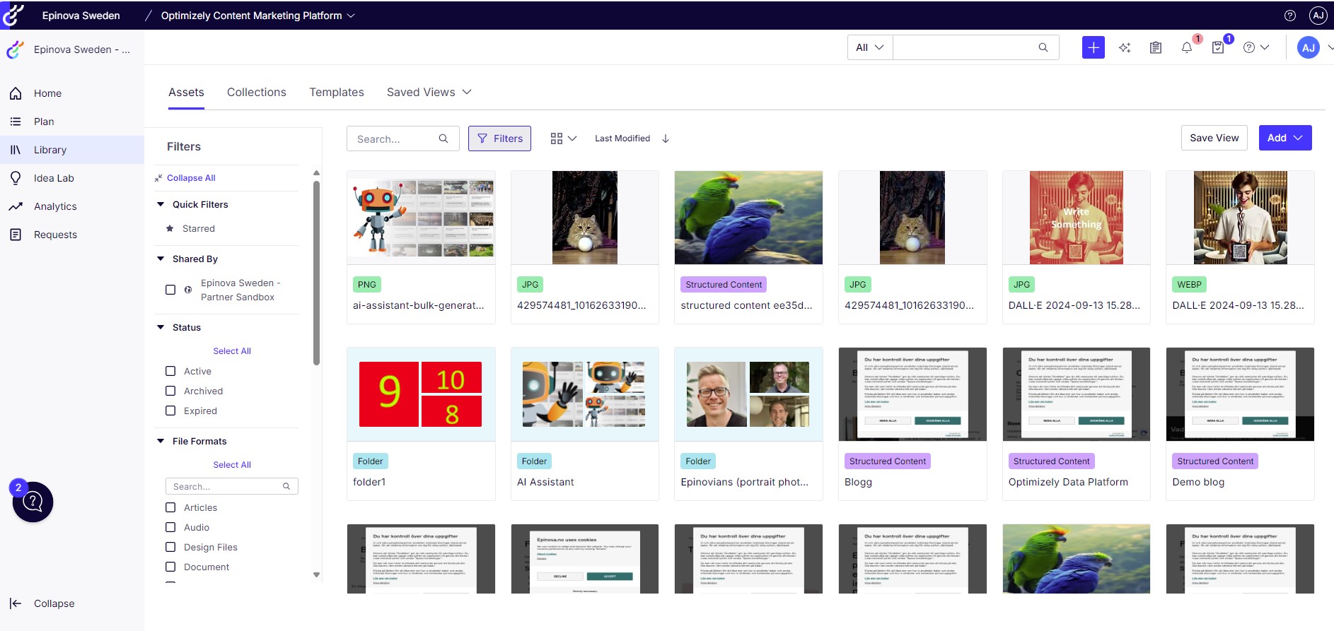 Screen shot of Optimizely CMP Library