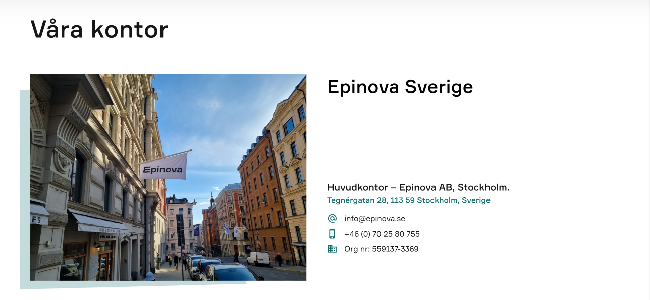 Epinova Sveriges tidigare huvudkontor i Stockholm, Tegnérgatan