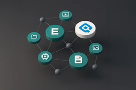 illustration with QBank an Epinova logos