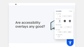 A wireframe with an accessibility overlay