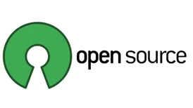Open Source Initiative logo featuring a green keyhole design next to the text "open source