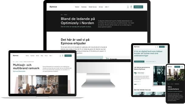 Epinovas ramverk visas på olika enheter