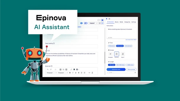 Epinovas tecknade AI Assistent