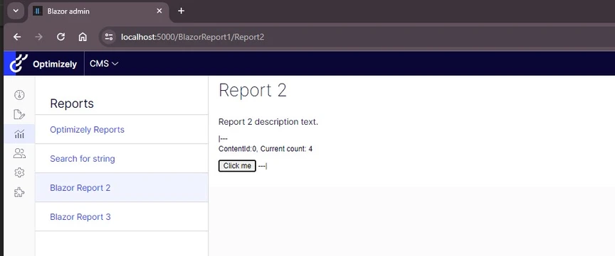 Blazor component report 2